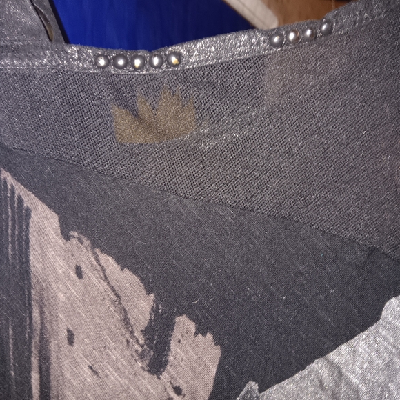 SALVAGE Edgy Black and Gray Asymmetrical Dress. M - Picture 10 of 13